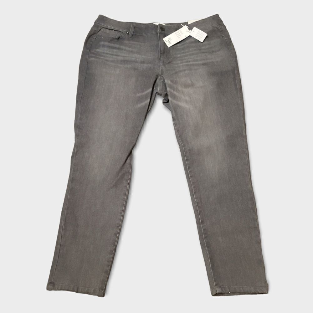 Lane Bryant NEW  Ultimate Stretch High Rise Skinny Grey Jeans Size 18